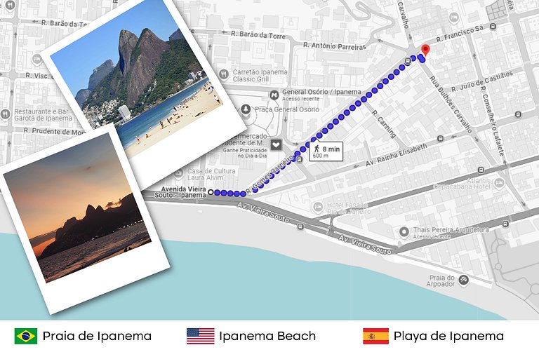 Qto&Sala em Copacabana, 450 metros da praia