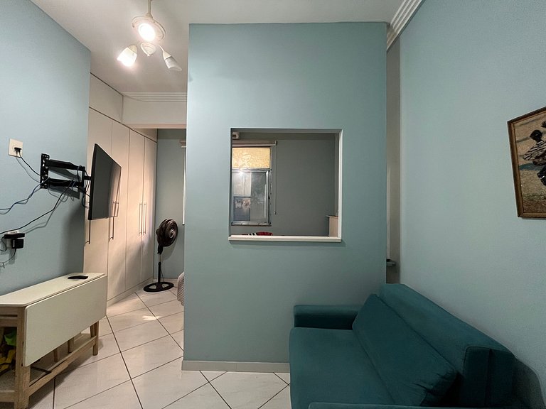 Studio na praia de Copacabana, perto do mar