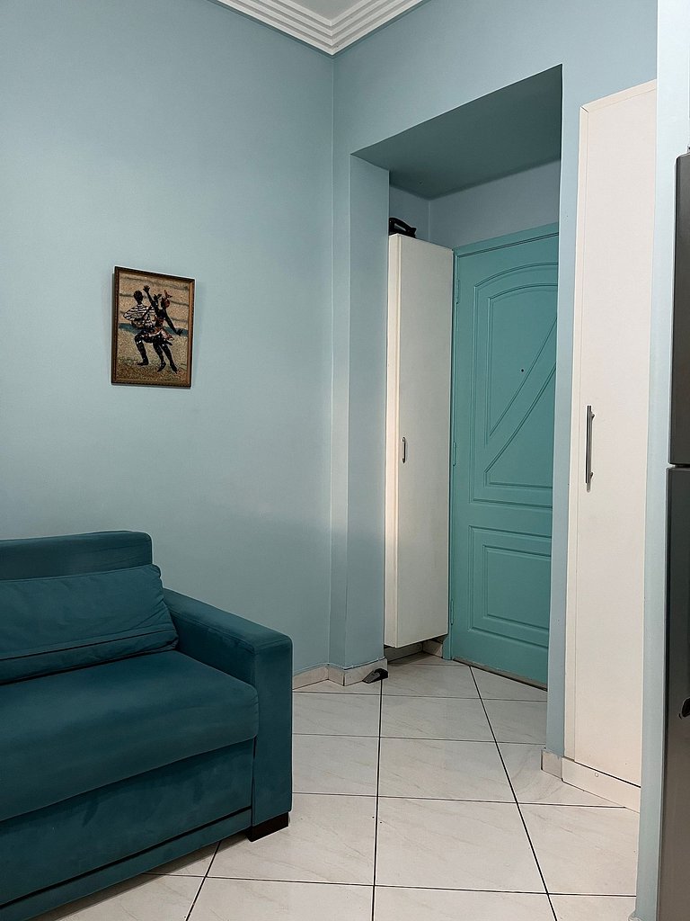 Studio na praia de Copacabana, perto do mar